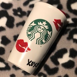 Starbucks Red Lips XOXO Travel Mug 12 fl oz (2015)